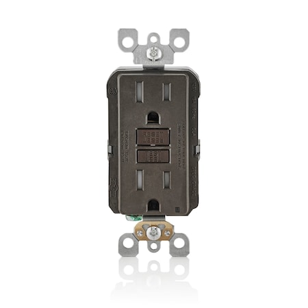 Leviton Leviton SmartlockPro 15 amps 125 V Duplex Brown GFCI Outlet 5-15R 1 pk GFTR1-00K